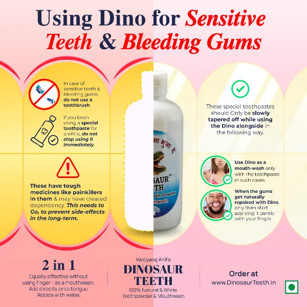 Using Dino for Sensitive Teeth and Bleeding Gums